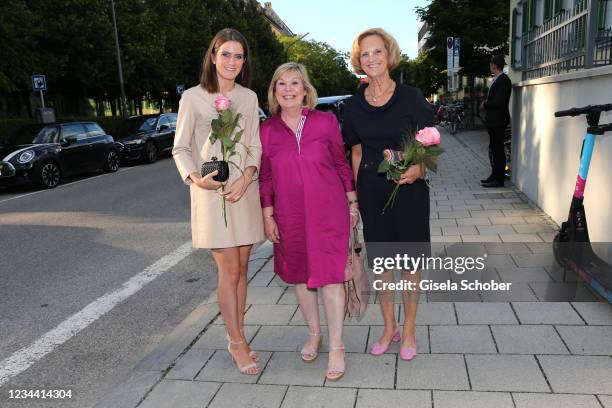 Susanne Seehofer, Gerswid Herrmann, Karin Seehofer during the 55th birthday party of Stavros Kostantinidis and charity dinner to support the flood...