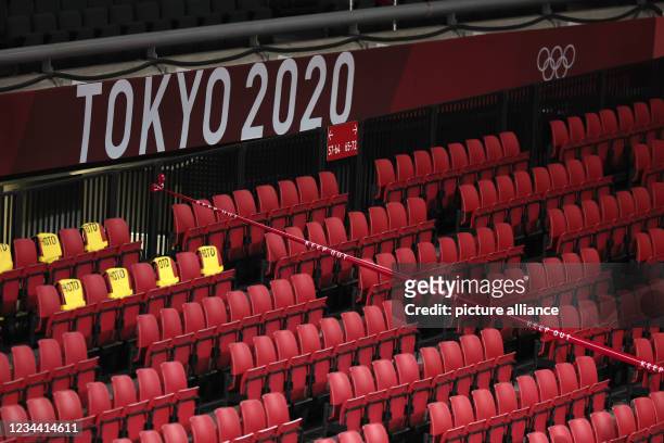 August 2021, Japan, Tokio: Table tennis/team, women: Olympics, South Korea - Germany, quarterfinals at Tokyo Metropolitan Gymnasium. The stands are...