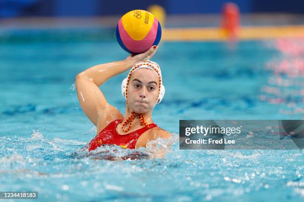 Bea Ortiz of Team Spain in action during the Women's Quarterfinal match between Spain and China on day eleven of the Tokyo 2020 Olympic Games at...