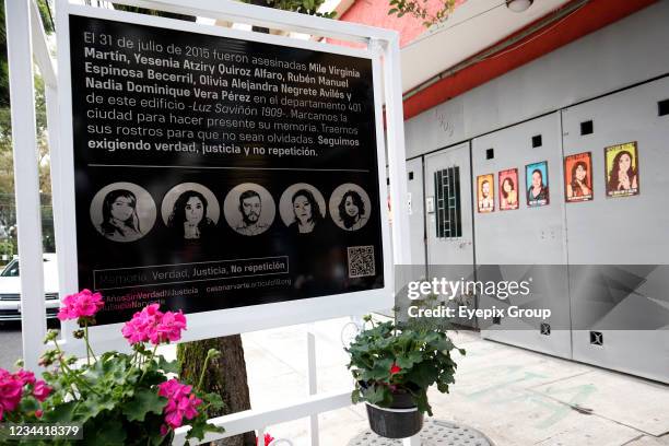 Relatives and friends join a protest demand justice for Murdered victims, activist Nadia Vera, domestic worker Alejandra Negrete, beauty student...