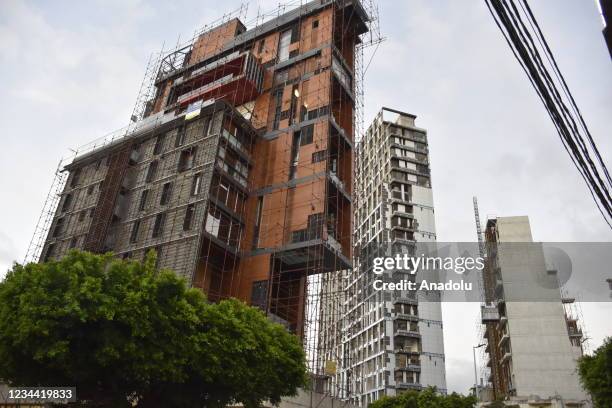 General view from Gemmayzeh, one of East Beirut's most popular neighborhoods in Beirut, Lebanon on July 21, 2021. The region, which is famous for its...