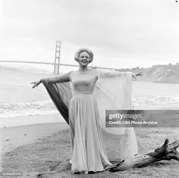 Peggy Lee in San Francisco for the CBS television program "The Ed Sullivan Show" on September 15, 1960.