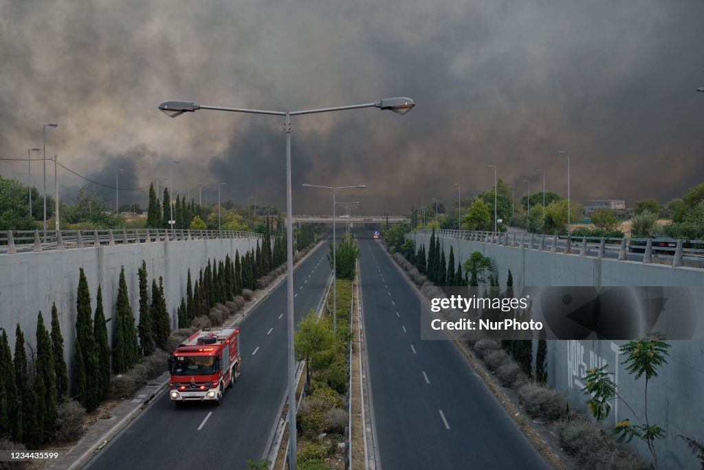 Wildfire In Northern Athens