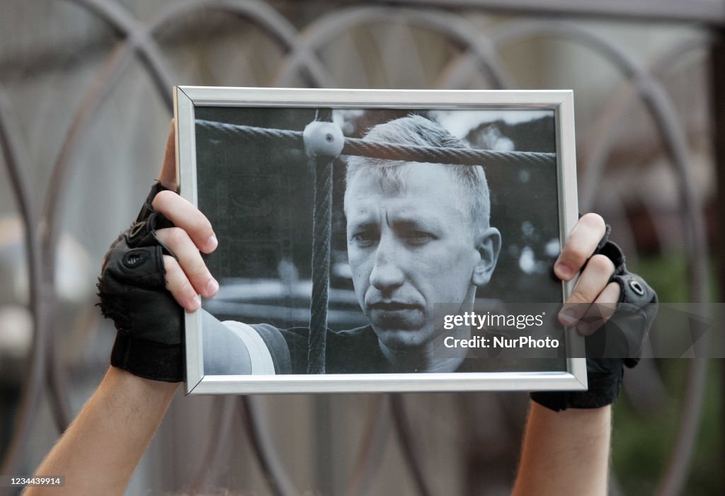 Rally To Commemorate Of The Head Of The Belarusian House In Ukraine Vitaly Shishov In Kyiv