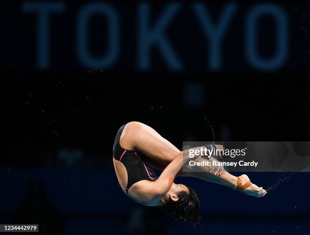 Tokyo , Japan - 4 August 2021; Jun Hoong Cheong of Malaysia in action during the preliminary round of the women's 10 metre platform at the Tokyo...