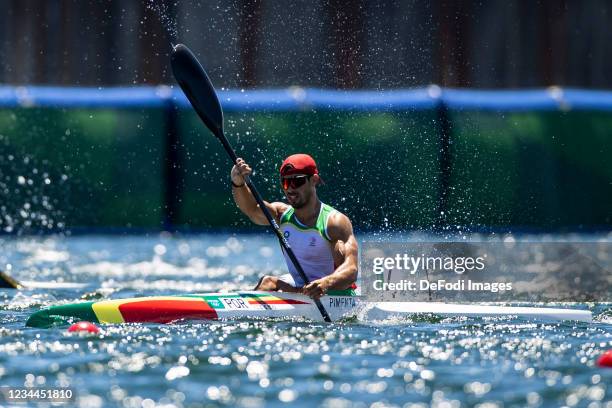 Fernando Pimenta of Portugal ,compete,at the Men's Kayak Single 1000m Final A in the Canoe Sprints on day eleven of the Tokyo 2020 Olympic Games at...