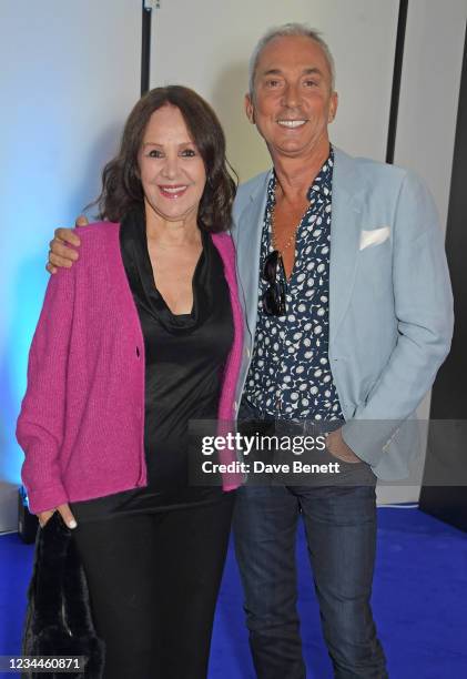 Arlene Phillips and Bruno Tonioli attend the press night performance of "Anything Goes" at The Barbican on August 4, 2021 in London, England.