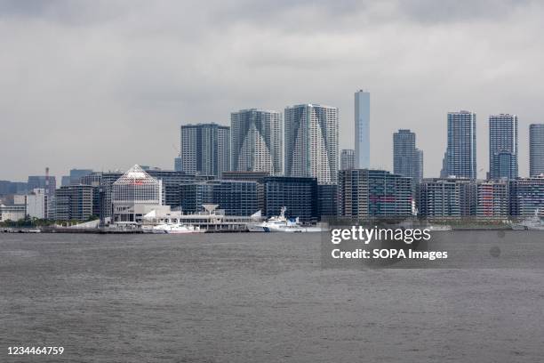 The Tokyo Olympic Village seen from a distance.