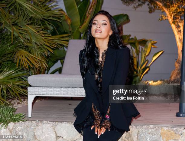 Influencer Ivana Santacruz attends the Villa Remus Opening on August 4, 2021 in Palma de Mallorca, Spain.