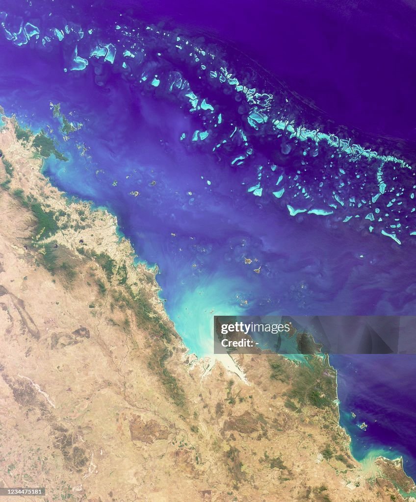 TOPSHOT-US-SATELLITE IMAGE-GREAT BARIER REEF