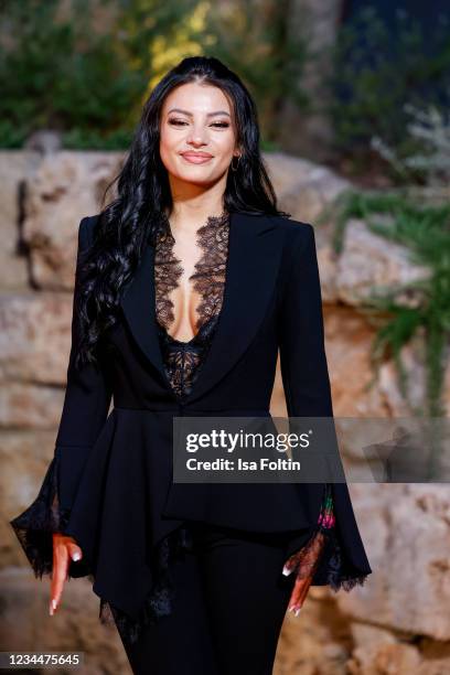 Influencer Ivana Santacruz attends the Villa Remus Opening on August 4, 2021 in Palma de Mallorca, Spain.