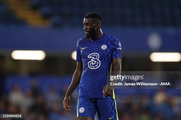 Tiemoue Bakayoko of Chelsea during the pre season friendly between Chelsea and Tottenham Hotspur at Stamford Bridge on August 4, 2021 in London,...