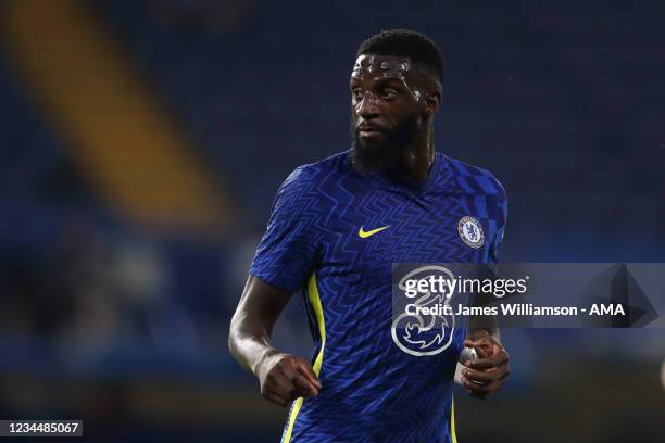 Tiemoue Bakayoko of Chelsea during the pre season friendly between Chelsea and Tottenham Hotspur at Stamford Bridge on August 4, 2021 in London,...