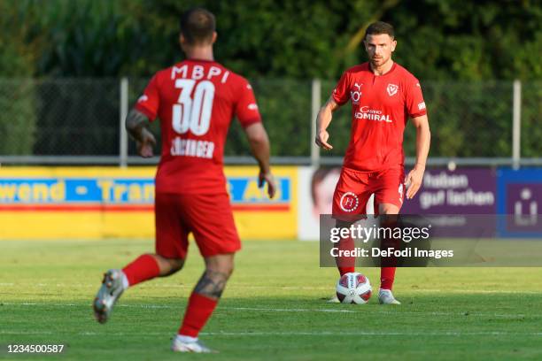 Denis Simani of FC Vaduz controls the ball during the UEFA Europa Conference League Second Qualifying Round - Second Leg Match between FC Vaduz and...