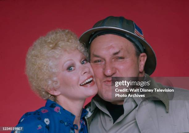 Sue Ane Langdon, Dolph Sweet promotional photo for the ABC tv series 'When the Whistle Blows'.