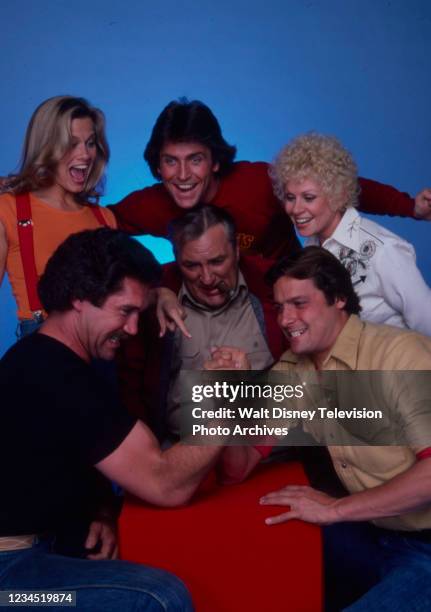 Susan Bruckner, Philip Brown, Sue Ane Langdon, Tim Rossovich, Dolph Sweet, Douglas Barr promotional photo for the ABC tv series 'When the Whistle...