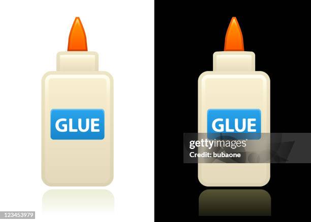 glue design on black and white backgrounds - glue stick white background stock illustrations