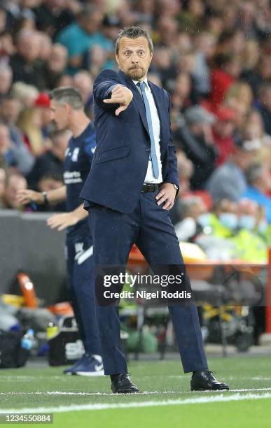 Slavisa Jokanovic manager of Sheffield United during the Sky Bet Championship match between Sheffield United and Birmingham City at Bramall Lane on...