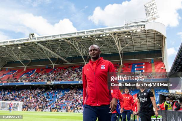 Manager Patrick Vieira of Crystal Palace during the Pre-Season Friendly between Crystal Palace and at Selhurst Park on August 7, 2021 in London,...