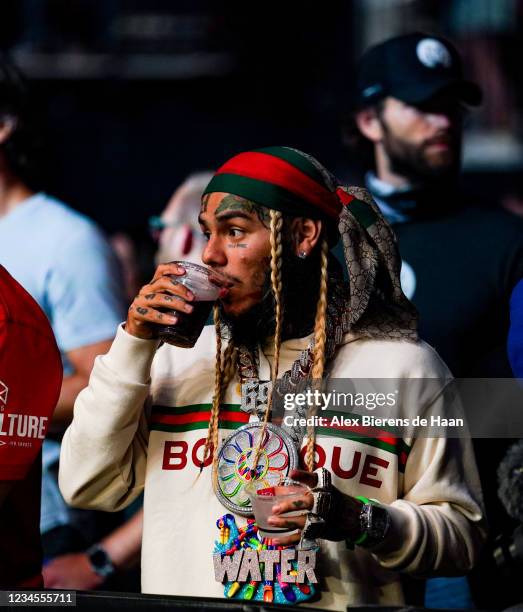 Rapper Tekashi69 during UFC 265 at Toyota Center on July 7, 2021 in Houston, Texas.