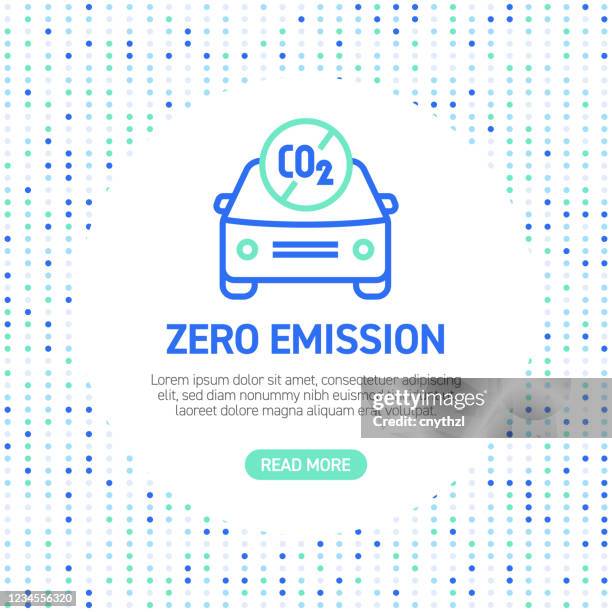 zero emission line icons. simple outline icons with pattern - zero emission icon stock illustrations