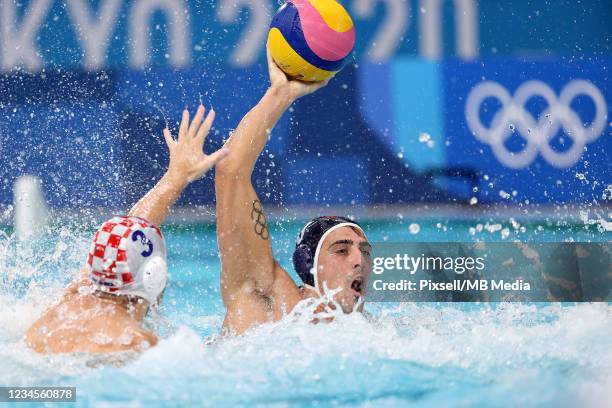 Luca Cupido of Team United States in action during the Mens Classification 5th-6th match between Croatia and the United States on day sixteen of the...