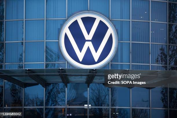View of the headquarters of the manufacturer of car engines, Volkswagen Motor Poland at the Legnica Special Economic Zone in Polkowice. The company...