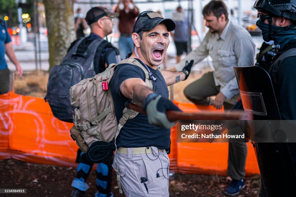 Right Wing And Left Wing Factions Clash In Portland