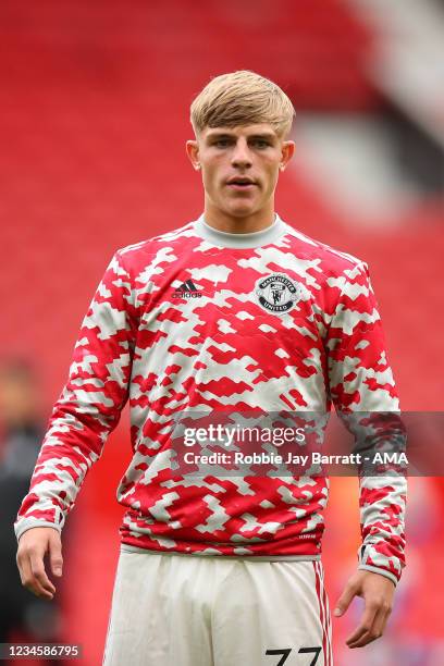 Brandon Williams of Manchester United during the Pre Season Friendly fixture between Manchester United and Everton at Old Trafford on August 7, 2021...