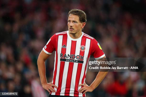 Sander Berge of Sheffield United during the Sky Bet Championship match between Sheffield United and Birmingham City at Bramall Lane on August 7, 2021...