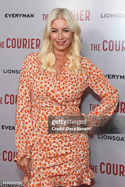 Denise van Outen attends a gala screening of "The Courier" at The Everyman Broadgate on August 9, 2021 in London, England.
