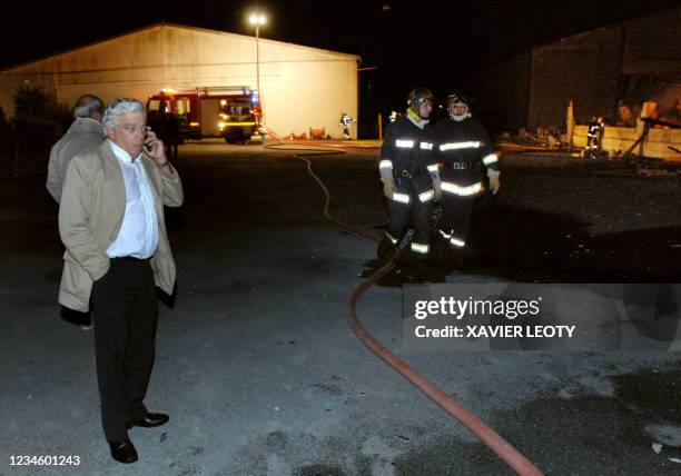 André Barre, le directeur de l'usine Zodiac téléphone, dans la nuit du 13 au 14 septembre 2007 à Rochefort, à la suite d'un incendie qui a détruit un...
