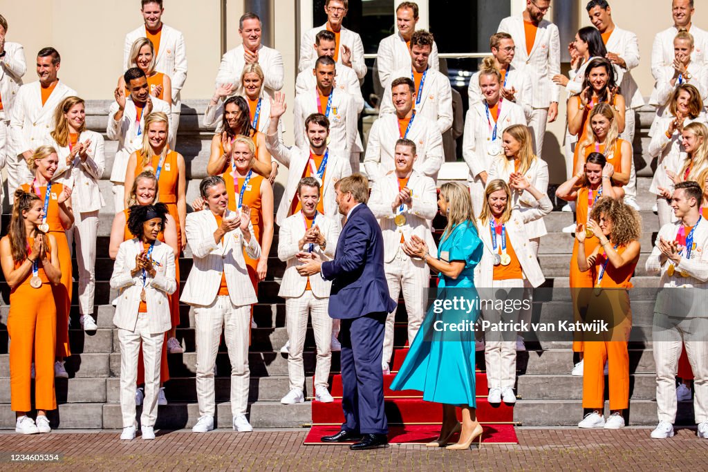 King Willem-Alexander And Queen Maxima Wellcome Dutch Olympics Medal Winners