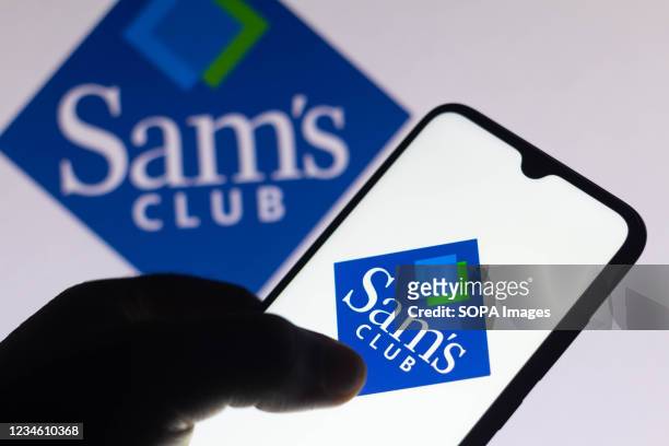 In this photo illustration, the Sams Club logo seen displayed on a smartphone.