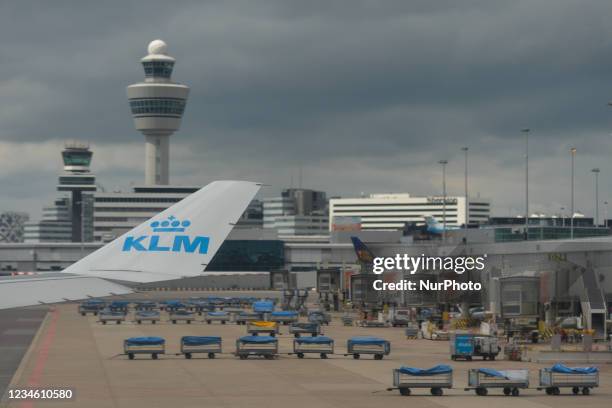 Amsterdam Airport Schiphol. On Friday, August 6 in Amsterdam Airport Schiphol, Schiphol, Netherlands.