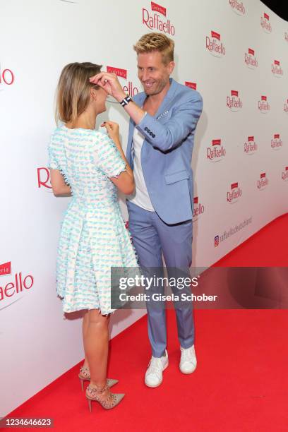 Linda Hesse, Maximilian Arland during the Raffaello Summer Dinner 2021 on August 12, 2021 at KPM, Koenigliche Porzellan Manufaktur in Berlin, Germany.