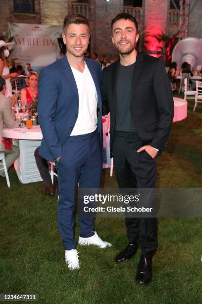 Dominik Flade and Philipp Isterewicz during the Raffaello Summer Dinner 2021 on August 12, 2021 at KPM, Koenigliche Porzellan Manufaktur in Berlin,...