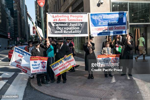 Protesters staged a rally on the steps of New York Public Library and marched to Ben & Jerry's store in Times Square to continue the rally against...