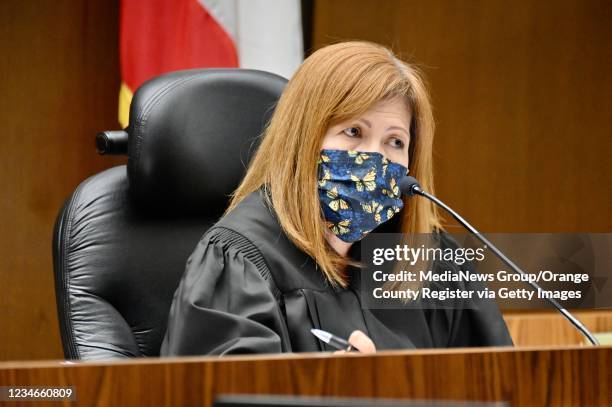 Santa Ana, CA Judge Cheri Pham during a court appearance by Aminadab Gaxiola Gonzalez, who is accused of carrying out a mass shooting at a real...