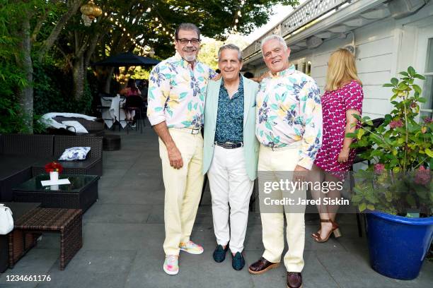 Brian Mott, Greg D'Elia and Jimmy Mack attend Southampton African American Museum Benefit Party hosted by Jean Shafiroff & Martin Shafiroff and Aisha...