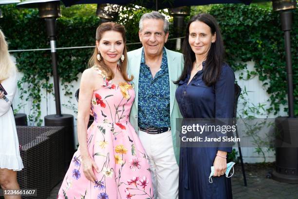 Jean Shafiroff, Greg D'Elia and Mirella Cameran-Reilly attend Southampton African American Museum Benefit Party hosted by Jean Shafiroff & Martin...