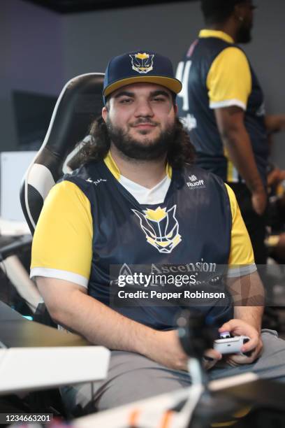 Swizurk of the Pacers Gaming poses for a photo before the game against the Pistons Gaming Team on August 13, 2021 at the Ascension St. Vincent Center...