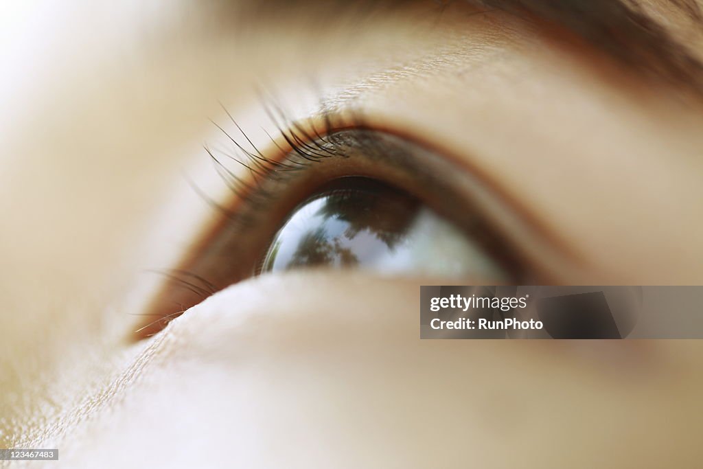 Young woman eye close-up