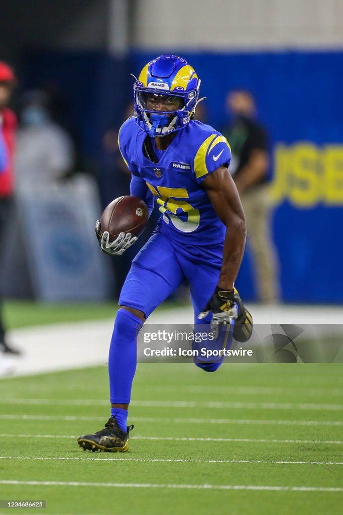 La Rams Wr Los Angeles Rams wide receiver Tutu Atwell during the NFL preseason ...