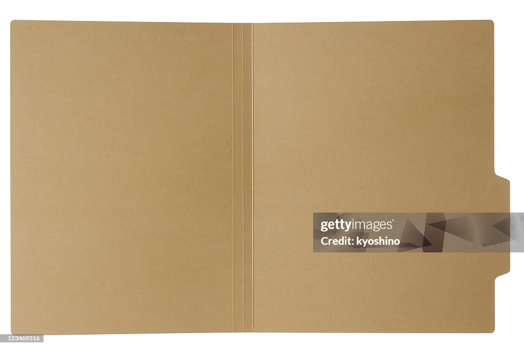 Isolated Shot Of Opened File Folder On White Background High-Res Stock ...