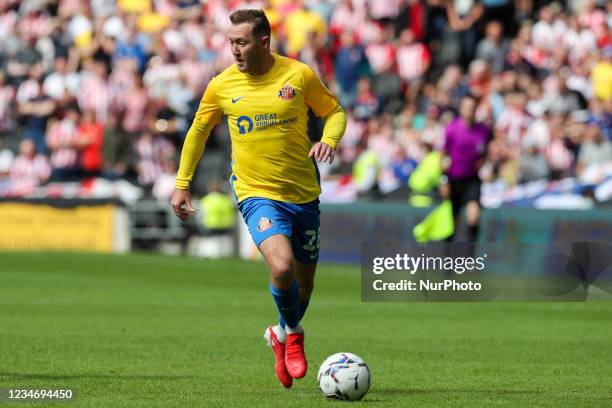 Sunderland's Aiden McGeady during the first half of the Sky Bet League 1 match between MK Dons and Sunderland at Stadium MK, Milton Keynes on...