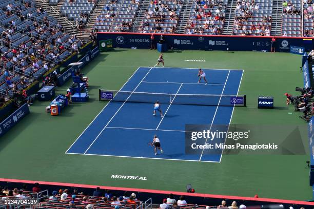 General view of the Womens Doubles Final match between Gabriela Dabrowski of Canada and teammate Luisa Stefani of Brazil against Darija Jurak of...