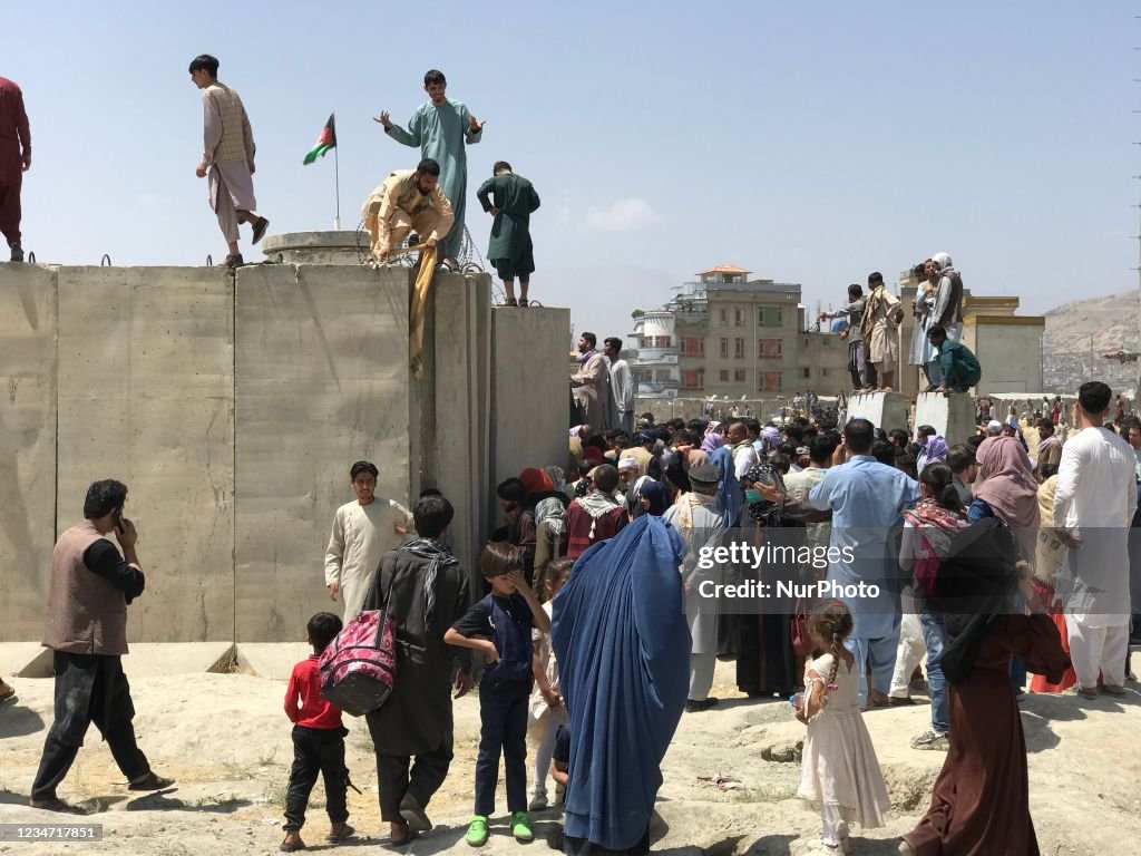 Chaos at Kabul airport as afghans try to leave capital