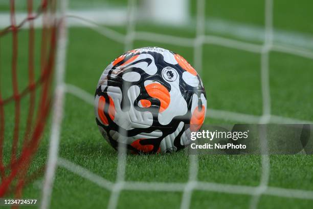 Premier League ball during the PL 2 Division 2 match between Sunderland and Fulham at the Stadium Of Light, Sunderland on Monday 16th August 2021.