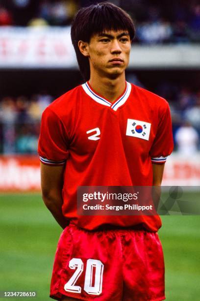 Hong Myung-Bo of South Korea during the FIFA World Cup match between Belgium and South Korea, at Stadio Marc'Antonio Bentegodi, Verona, Italy on June...